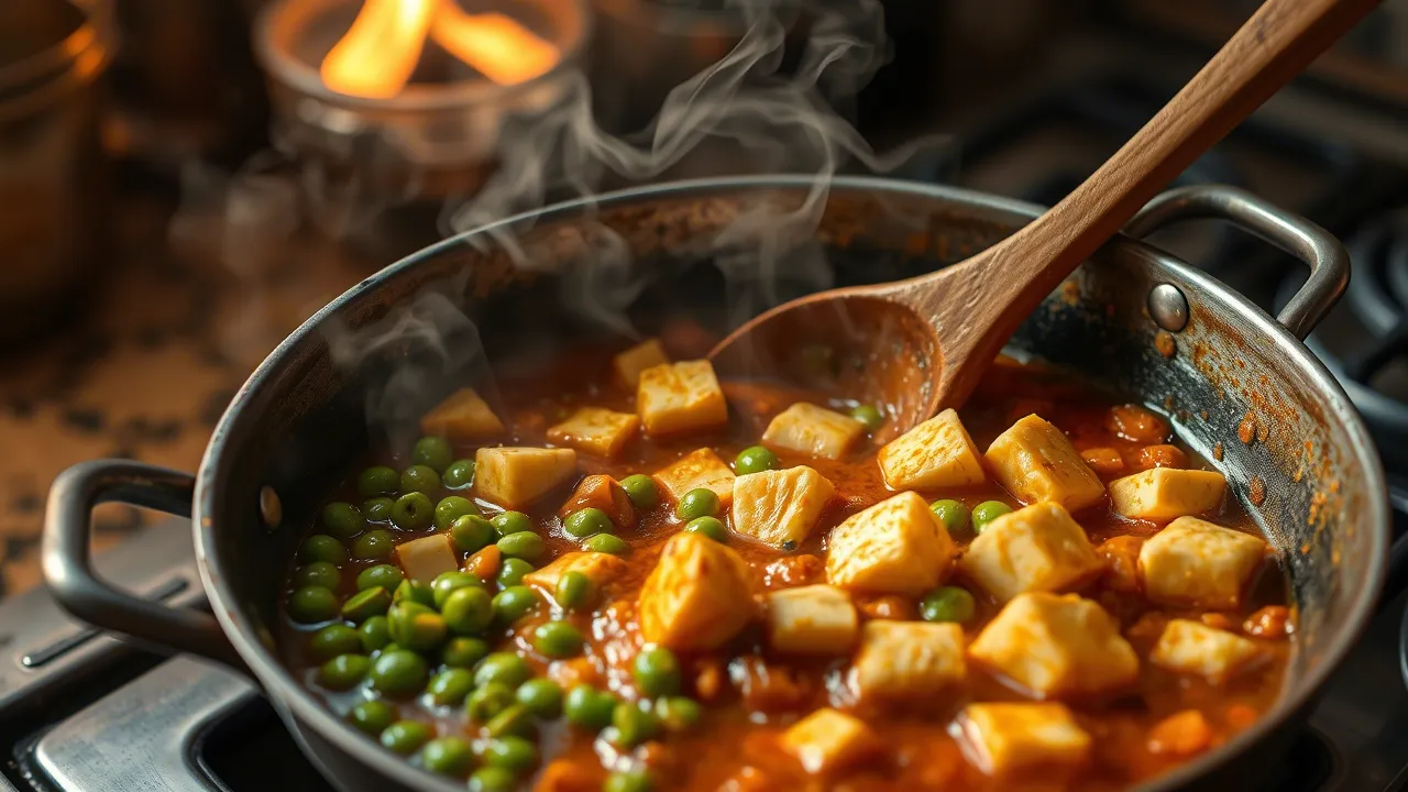 matar paneer recipe (2) matar paneer recipe
